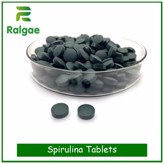 Tableta de Microalga Natural Espirulina Rica en Proteínas Suplementos Veganos