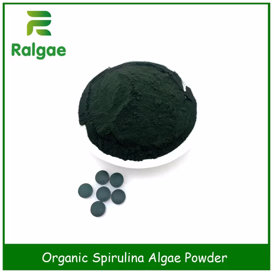 Polvo de algas espirulina orgánicas de grado alimenticio para suplementos de salud